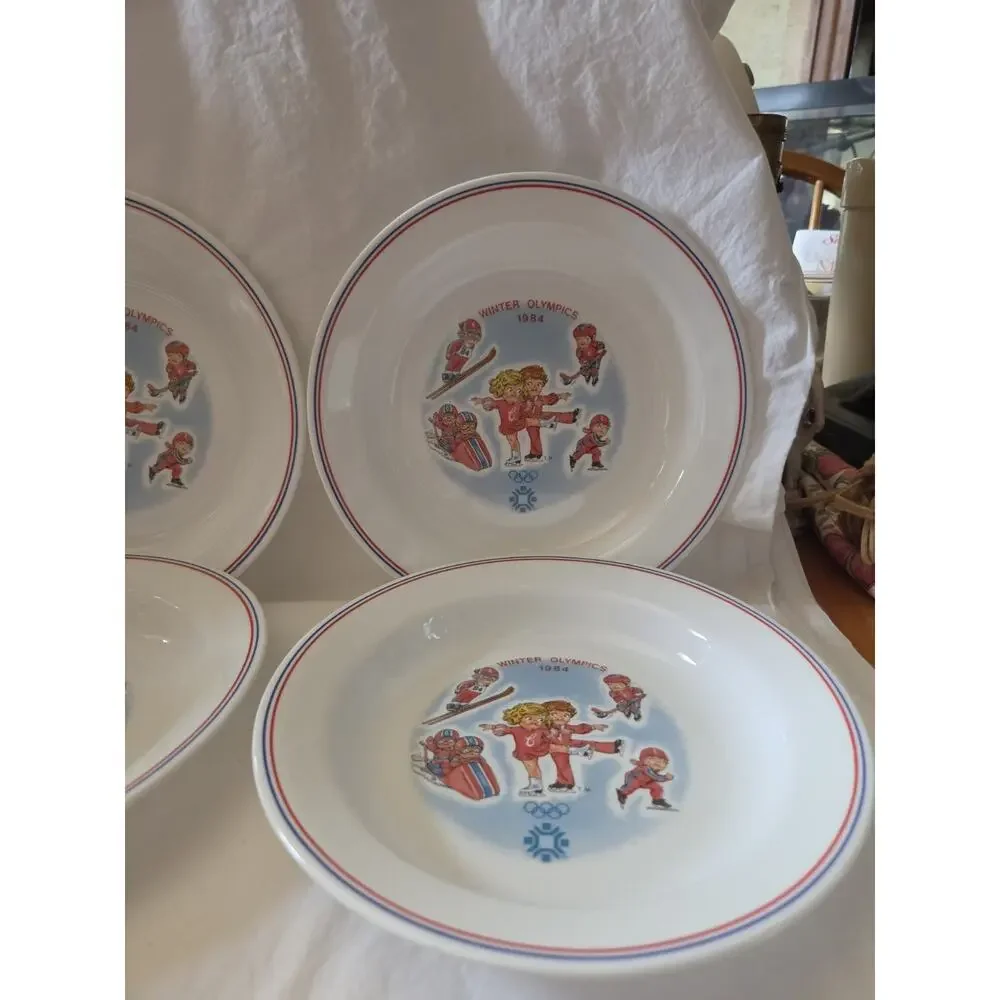 ANCHOR CORELLE LOT 4 CAMPBELLS SOUP Bowl 1984 OLYMPICS